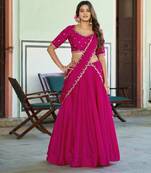 Royal Chinon Embroidered Lehenga with Sequins Detailing