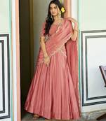 Royal Chinon Embroidered Lehenga with Sequins Detailing