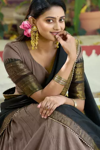 Pure Chanderi Zari Weaving Work Lehenga Choli with Dupatta