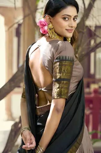 Pure Chanderi Zari Weaving Work Lehenga Choli with Dupatta
