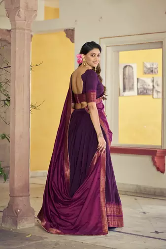 Pure Chanderi Zari Weaving Work Lehenga Choli with Dupatta