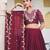 Royal Maroon Rangoli Silk Party Wear Lehenga Choli with Thread Work