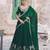 Emerald Green Rangoli Silk Embroidered Lehenga with Scalloped Border