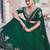 Emerald Green Rangoli Silk Embroidered Lehenga with Scalloped Border