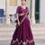 Elegant Wine Rangoli Silk Lehenga Set with Zari & Sequins Work