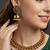 Gold Plated Alloy Antique Necklace with Jhumkas
