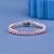 Pink Heart Cut Moissanite Tennis Bracelet, 925 Sterling Silver, Romantic Jewelry