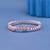 Pink Heart Cut Moissanite Tennis Bracelet, 925 Sterling Silver, Romantic Jewelry