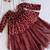 Maroon embroidered work kids twill net lehenga choli set