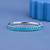 Princess Cut Blue Moissanite Tennis Bracelet, 925 Sterling Silver Bangle