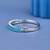 Princess Cut Blue Moissanite Tennis Bracelet, 925 Sterling Silver Bangle