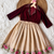 Maroon embroidered work kids party wear look kids lehenga choli