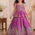 Pure gold crush with peacock design work kids lehenga choli