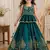 Pure gold crush with peacock design work kids lehenga choli