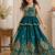 Pure gold crush with peacock design work kids lehenga choli