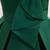 Green solid satin a-line flared party wear kids dress