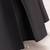 Black solid satin a-line flared party wear kids dress
