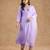 Lavender opara silk hand embroidered kurta set