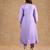 Lavender opara silk hand embroidered kurta set