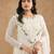Ivory georgette applique work anarkali set
