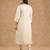 Ivory opara silk hand embroidered kurta set