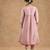 Dull pink viscose opara silk hand embroidered kurta set