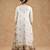 Off white chinon multocolored thread work cape sharara set
