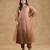Brown ombre opara silk hand embroidered kurta set