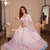 Pastel Pink Floral Embroidered Lehenga Choli with Net Dupatta
