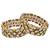Gold plated kundan stone traditional bangles set for women