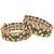 Gold plated kundan stone traditional bangles set for women