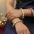 Gold plated kundan stone traditional bangles set for women