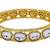 Gold plated kundan stone traditional bangles set for women