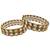 Gold plated kundan stone traditional bangles set for women
