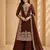  faux georgette sequins embroidered top palazzo dupatta set for women