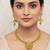 Gold plated kundan necklace set with earrings for women