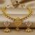 Gold plated kundan necklace set with earrings for women