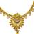 Gold plated kundan necklace set with earrings for women