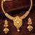 Gold plated kundan pearl choker jewellery set for women