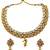 Gold plated kundan pearl choker jewellery set with jhumka earring for women