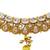 Gold plated kundan pearl choker jewellery set with jhumka earring for women