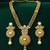 Traditional gold plated temple jewellery necklace set with earrings for women