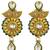 Traditional gold plated temple jewellery necklace set with earrings for women