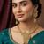Gold plated temple jewellery necklace set with earrings for women