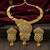 Gold plated temple jewellery necklace set with earrings for women