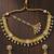 Gold plated kundan pearl choker necklace set with earrings & maang tikka for women