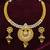 Gold plated kundan ad stone necklace set with earrings for women