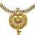 Gold plated kundan ad stone necklace set with earrings for women