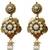 Premium gold plated kundan pearl choker necklace set with earrings & maang tikka
