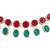 Traditional red & green gold plated stone jewellery set for women